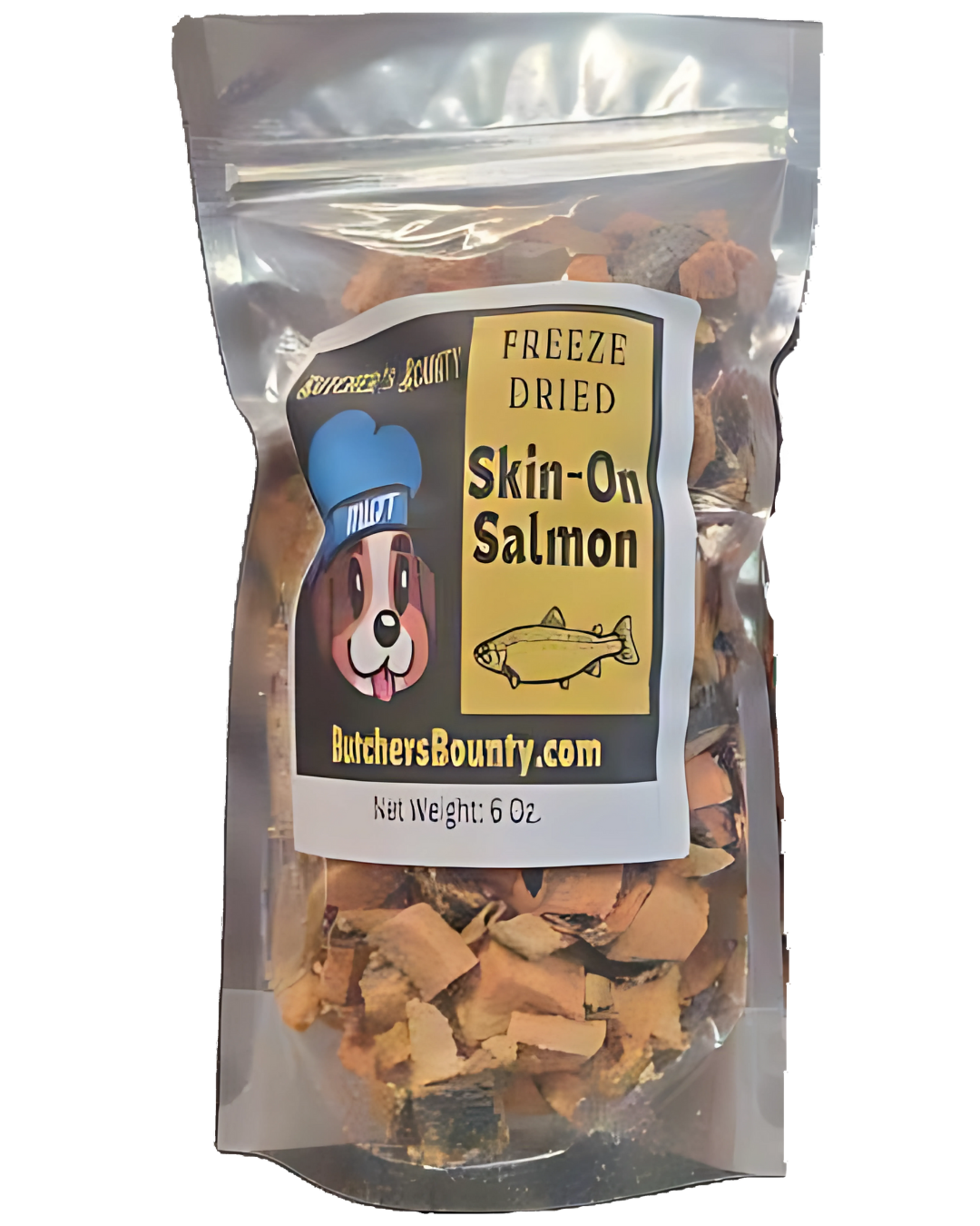 Freeze-dried salmon treats with skin – omega-rich snack for cats and dogs
