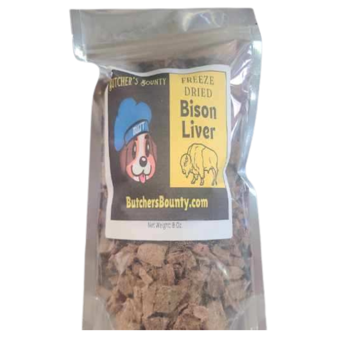 Freeze-dried bison liver dog and cat treats – single-ingredient, high-value protein